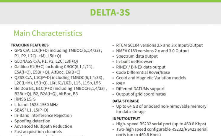Delta-3S Specs